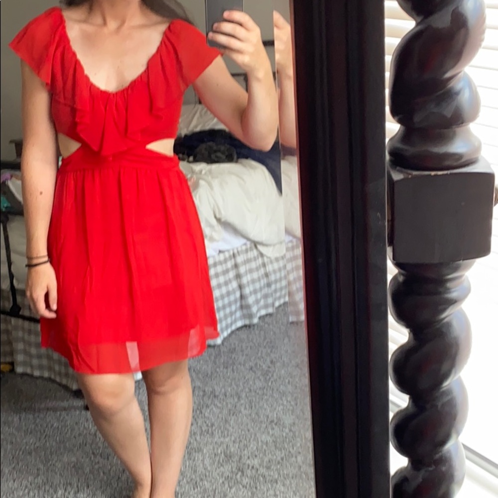 Dress with cutouts